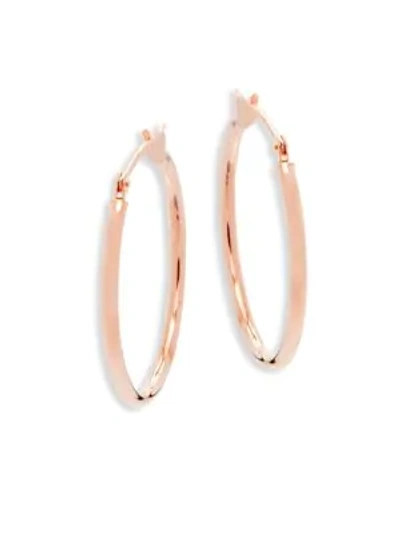 Shop Saks Fifth Avenue Women's 14k Rose Gold Hoop Earrings/1"