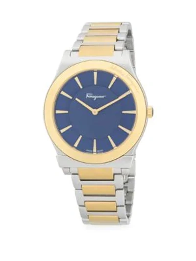 Shop Ferragamo Two-tone Stainless Steel Bracelet Watch In Two Tone