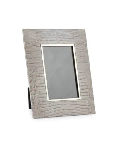 Shop Ralph Lauren 4x6 Textured Picture Frame In Grey