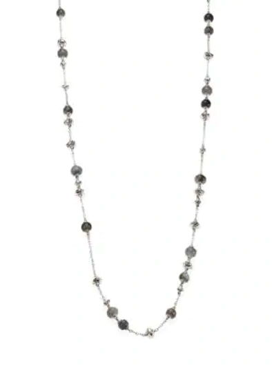 Shop John Hardy Bamboo Grey Moonstone & Sterling Silver Sautoir Necklace