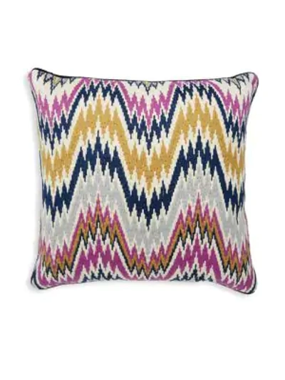 Shop Jonathan Adler Worth Avenue Bargello Wool Pillow In Black