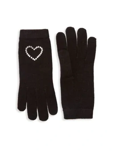 Shop Portolano Crystal-embellished Gloves In Dark Brown