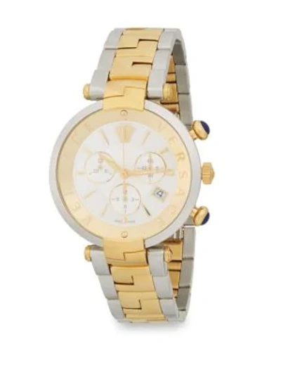 Shop Versace Two-tone Stainless Steel Bracelet Watch In Two Tone