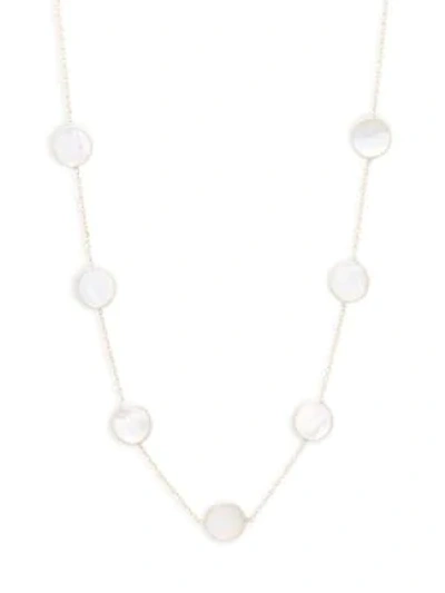 Shop Saks Fifth Avenue Mother-of-pearl Circles Station Necklace In White