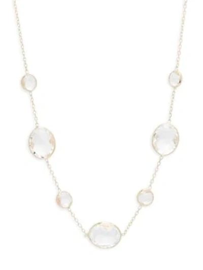 Shop Saks Fifth Avenue Clear Quartz Single Strand Necklace In Gold