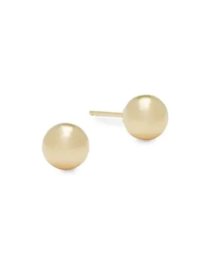 Shop Saks Fifth Avenue Women's 14k Gold 6mm Ball Stud Earrings