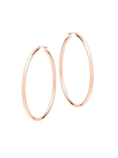 Shop Saks Fifth Avenue Women's 14k Rose Gold Hoop Earrings/2"