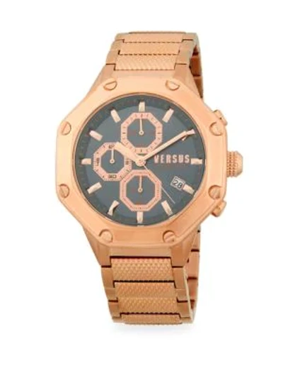 Shop Versus Rose Goldtone Stainless Steel Chronograph Watch