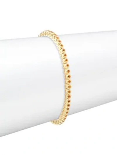 Shop Saks Fifth Avenue 14k Gold & Yellow Sapphire Stretch Bracelet
