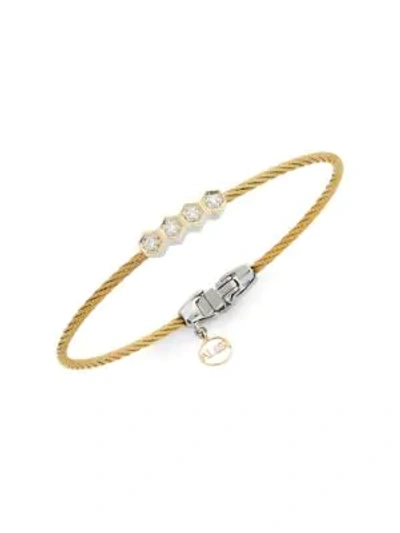 Shop Alor Women's 18k Gold, Stainless Steel & Diamond Bracelet