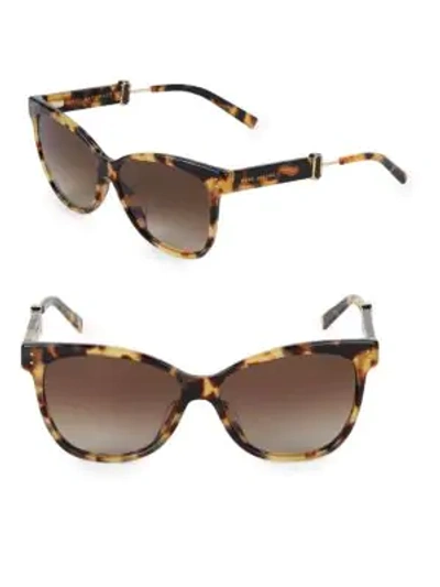 Shop Marc Jacobs 55mm Butterfly Sunglasses In Brown
