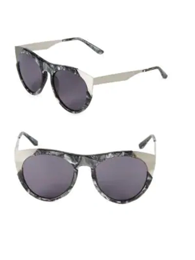 Shop Smoke X Mirrors 53mm Butterfly Sunglasses In Grey