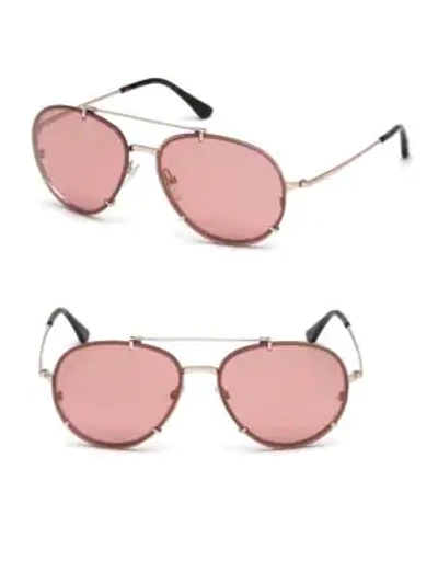 Shop Tom Ford Dickon 59mm Aviator Sunglasses In Pink