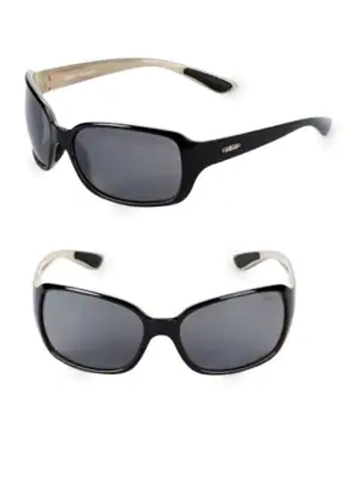 Shop Revo 62mm Wrap Sunglasses In Black