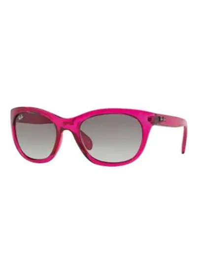 Shop Ray Ban 56mm Oversized Cat Eye Sunglasses In Hot Pink