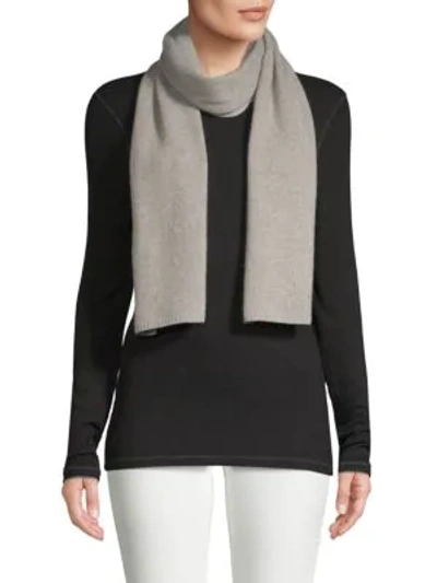 Shop Portolano Classic Cashmere Scarf In Light Heather Grey