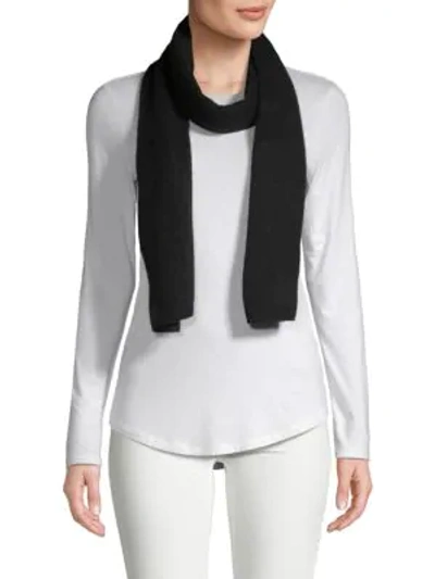 Shop Portolano Classic Cashmere Scarf In Black