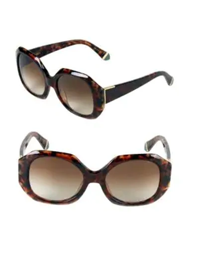 Shop Zac Posen Ingrid 54mm Square Sunglasses In Brown