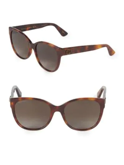 Shop Gucci 56mm Square Sunglasses In Brown