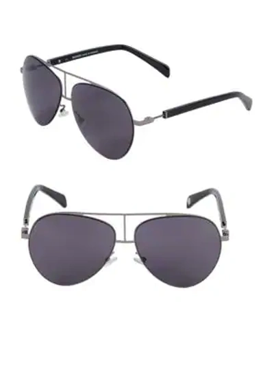 Shop Balmain 59mm Aviator Sunglasses In Gunmetal