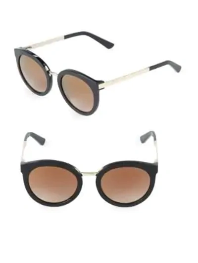 Shop Oscar De La Renta 52mm Cat Eye Sunglasses In Black