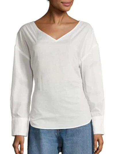 Shop Cinoh Voile Tie Back Top In White