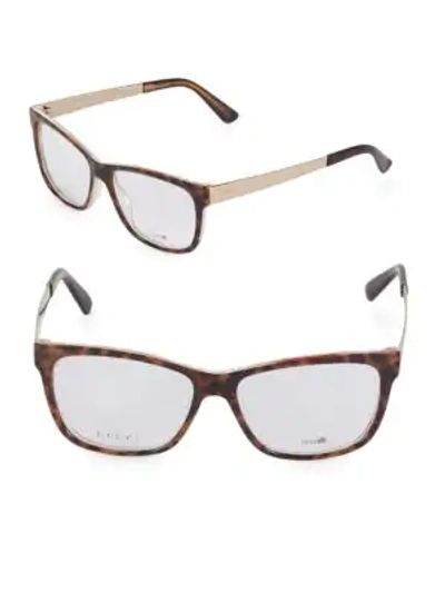 Shop Gucci 70mm Square Optical Glasses In Havana