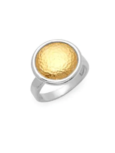 Shop Gurhan Sterling Silver Textured Ring In Silver Gold