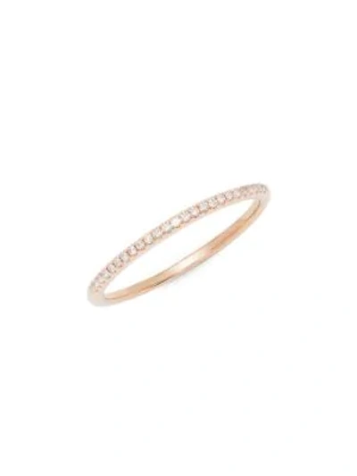 Shop Saks Fifth Avenue Women's Diamond And 14k Rose Gold Band Ring/size 7