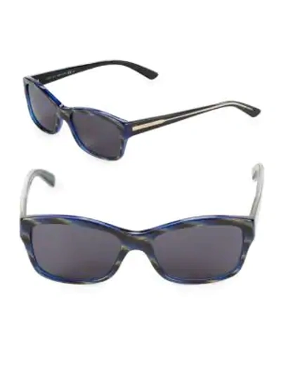 Shop Gucci 60mm Square Sunglasses In Blue Green