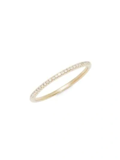 Shop Saks Fifth Avenue Women's Diamond And 14k Yellow Gold Band Ring