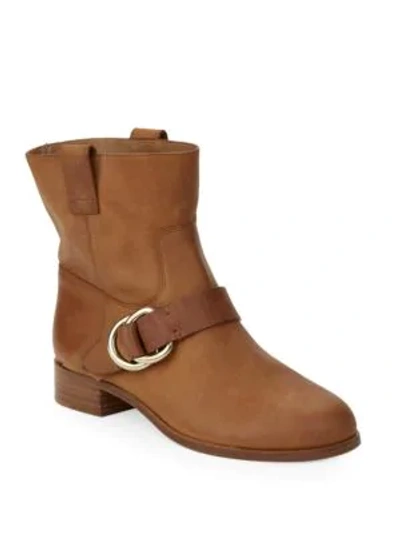 Shop Frye Ricki Ring Strap Moto Boots In Cognac