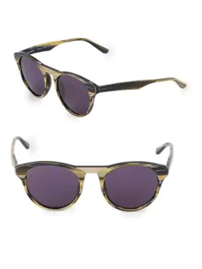 Shop Smoke X Mirrors Betty 48mm Round Sunglasses In Dark Horn