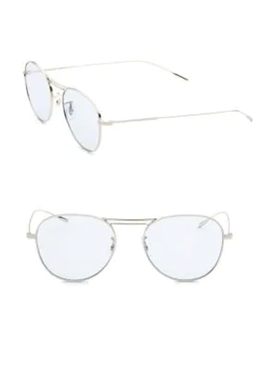 Shop Oliver Peoples Cade 52mm Aviator Sunglasses In Blue