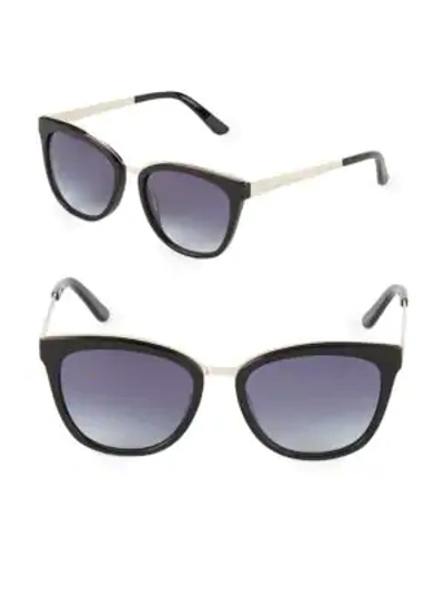 Shop Oscar De La Renta 54mm Square Sunglasses In Black Gold
