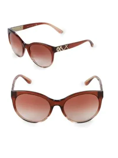 Shop Burberry 56mm Butterfly Sunglasses In Brown Pink