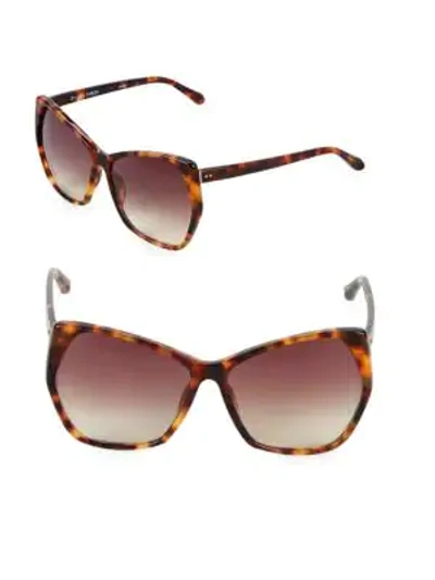 Shop Linda Farrow 61mm Oversized Sunglasses In Tortoise