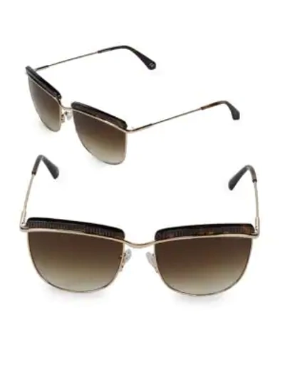 Shop Balmain 56mm Tortoise Sunglasses
