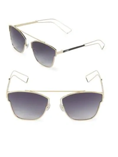 Shop Aqs Women's Emery Aviator Sunglasses In Black Gold