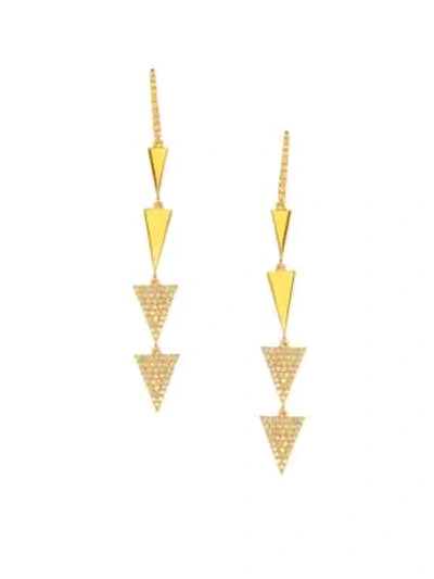 Shop Lana Jewelry Flawless 14k Yellow Gold & Diamond Electric Spike Drop Earrings