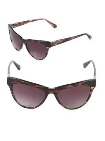 Shop Zac Posen Farrow 55mm Square Sunglasses In Mulberry