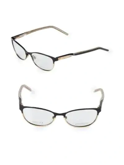 Shop Gucci 50mm Oval Optical Glasses In Black