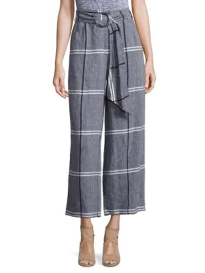 Shop Suno Rind Tie Cropped Pants In Chambray