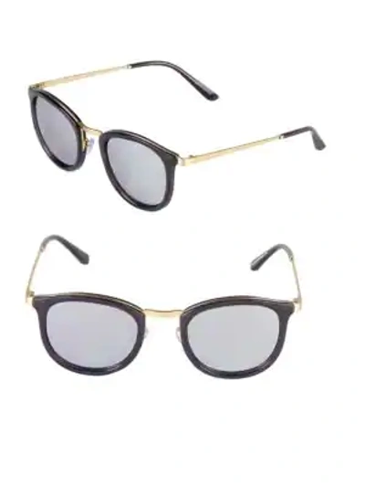 Shop Smoke X Mirrors 49mm Round Sunglasses In Grey