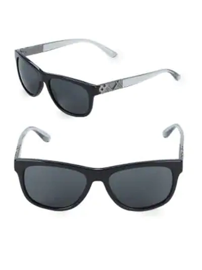 Shop Burberry 57mm Square Sunglasses In Black