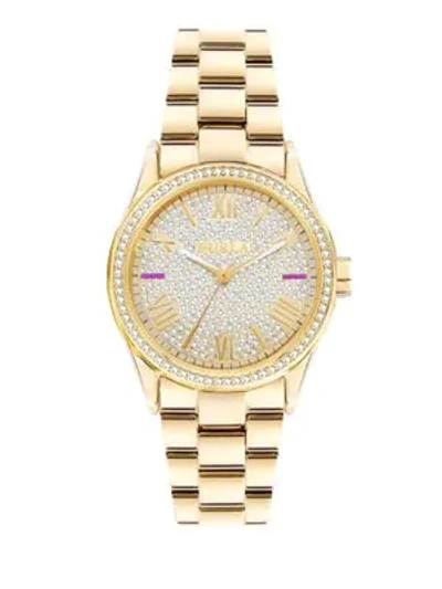 Shop Furla Eva Silver Dial Stainless Steel Watch In Gold