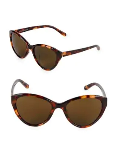 Shop Linda Farrow 57mm Butterfly Sunglasses In Shell