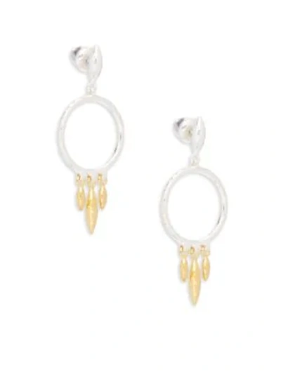 Shop Gurhan 24k Yellow Gold-plated Drop Earrings In Silver