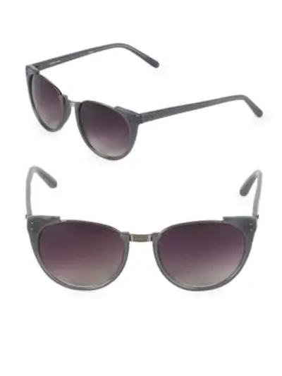 Shop Linda Farrow Luxe 54mm Cat-eye Sunglasses In Silver