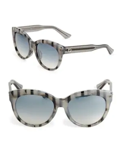 Shop Gucci 57mm Oval Sunglasses In Grey